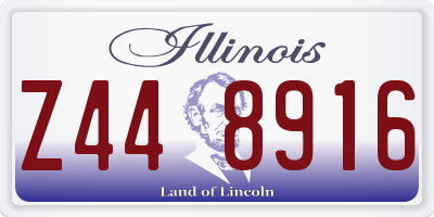 IL license plate Z448916