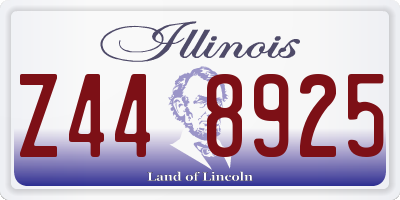 IL license plate Z448925