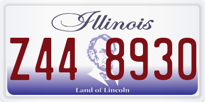 IL license plate Z448930