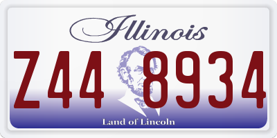 IL license plate Z448934
