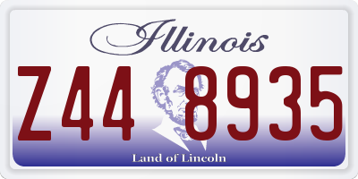 IL license plate Z448935