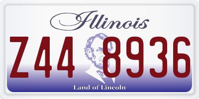 IL license plate Z448936