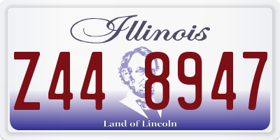 IL license plate Z448947