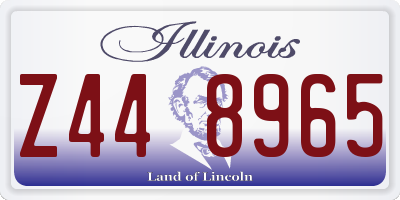 IL license plate Z448965