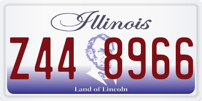 IL license plate Z448966