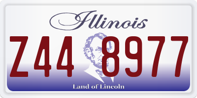 IL license plate Z448977