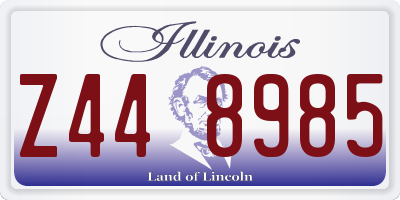 IL license plate Z448985