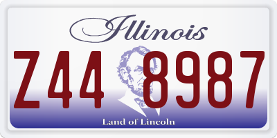 IL license plate Z448987