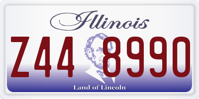IL license plate Z448990