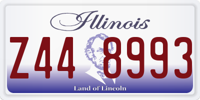 IL license plate Z448993