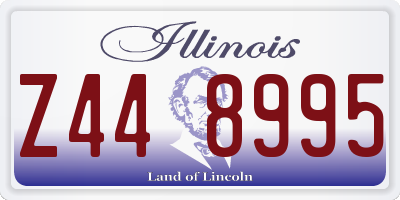 IL license plate Z448995