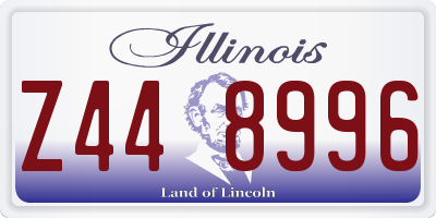 IL license plate Z448996