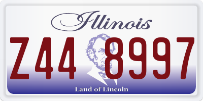 IL license plate Z448997