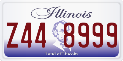 IL license plate Z448999