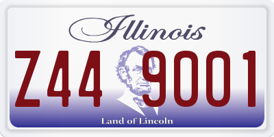 IL license plate Z449001