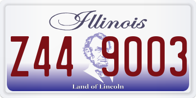 IL license plate Z449003
