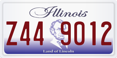 IL license plate Z449012