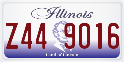 IL license plate Z449016