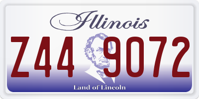 IL license plate Z449072