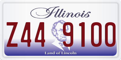 IL license plate Z449100