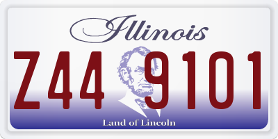 IL license plate Z449101
