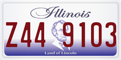 IL license plate Z449103