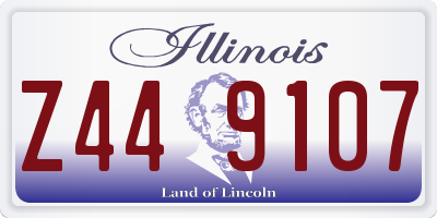 IL license plate Z449107
