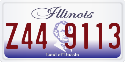 IL license plate Z449113