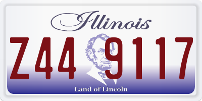 IL license plate Z449117