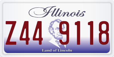 IL license plate Z449118