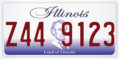 IL license plate Z449123