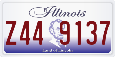 IL license plate Z449137