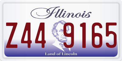 IL license plate Z449165