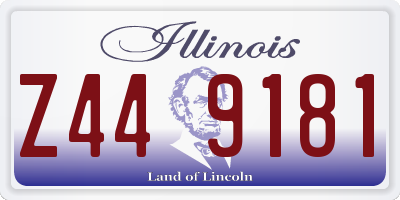IL license plate Z449181
