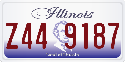IL license plate Z449187