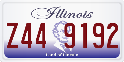 IL license plate Z449192