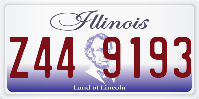 IL license plate Z449193