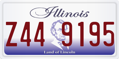 IL license plate Z449195