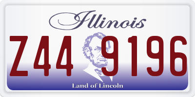 IL license plate Z449196