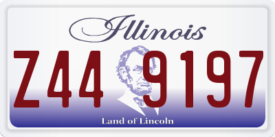 IL license plate Z449197