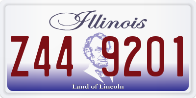 IL license plate Z449201