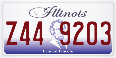 IL license plate Z449203