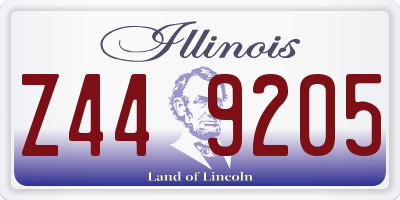 IL license plate Z449205