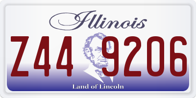 IL license plate Z449206