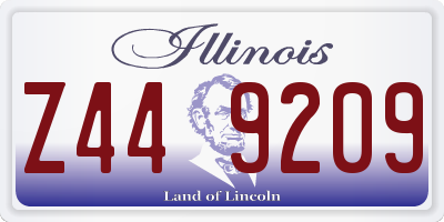 IL license plate Z449209