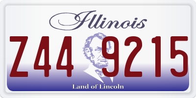 IL license plate Z449215