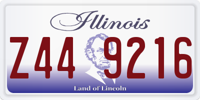 IL license plate Z449216