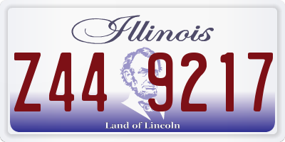 IL license plate Z449217