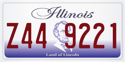 IL license plate Z449221
