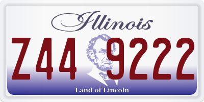 IL license plate Z449222